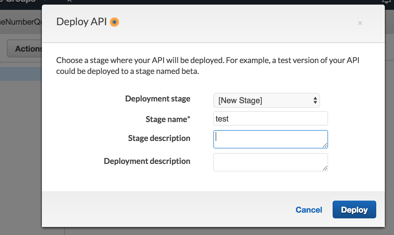 deploy api