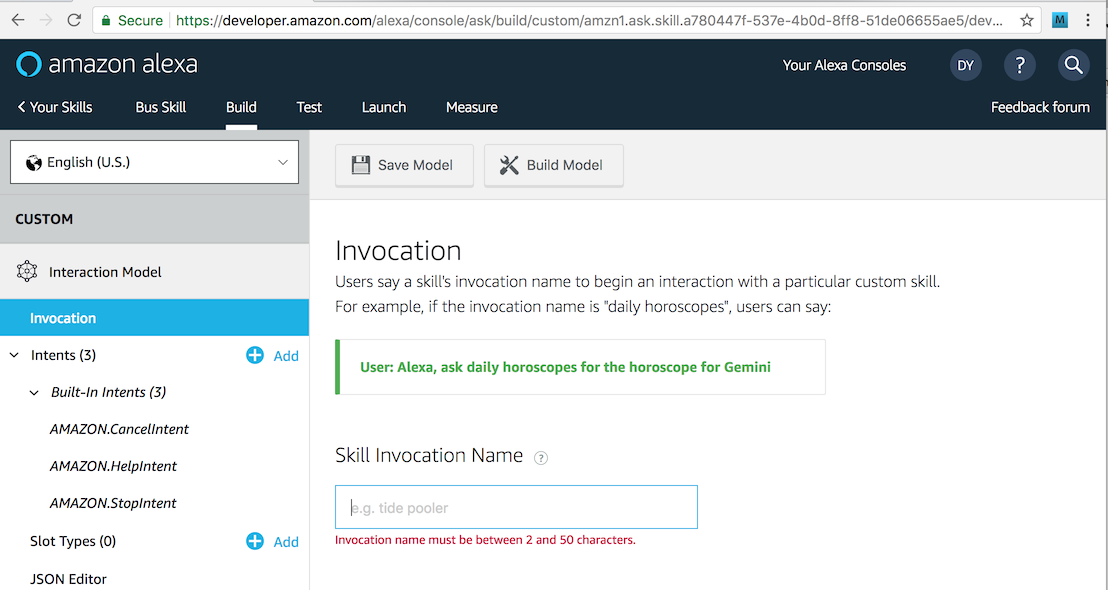 setting the invocation name